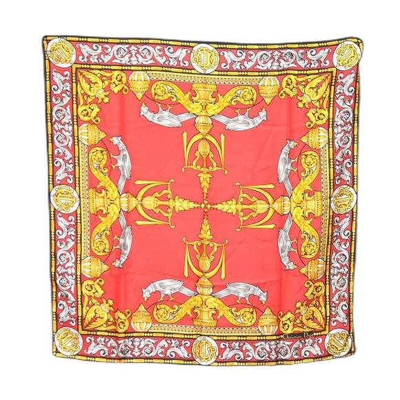 Auth Christian Dior Scarf Bird Motif #76130C11B - Picture 1 of 15